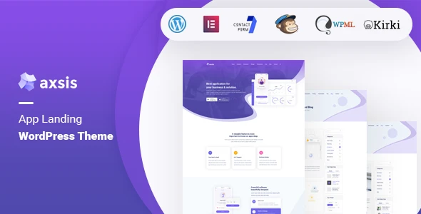 axsis – App Landing WordPress Theme